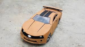 How To Make Electric Super Toy Car Using Cardboard Very Simple Chevrolet Camaro Toy Car Cardboard Car Chevrolet Camaro