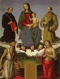 pietro perugino pala tezi 1500 ca perugia galleria nazionale dell umbria madonna and child madonna art art