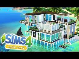 This one was so feminine. 171 Sulani Modern Beach House The Sims 4 Island Living Speed Build Youtube Modern Beach House Island Living Sims