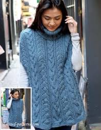 Intermediate a classic lace motif is given a modern update by martin storey in this asymmetric poncho. Free Women S Ponchos Knitting Patterns