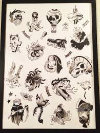22x30 Watercolor Black And White Tattoo Flash Old By Jimmywallsart 300 White Tattoo Picture Tattoos Tatoo Designs
