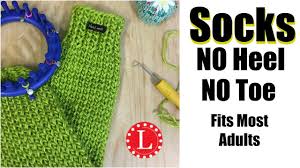 We didnt plan it or anything, but they are red & gold sf 49ers colors. How To Loom Knit Tube Socks On Round Loom Easy No Heel No Toe No Folded Cuff Youtube
