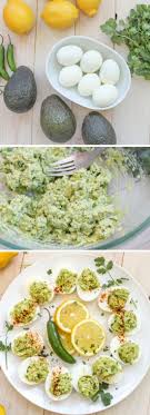 Guacamole Deviled Eggs Ingredients 6 Organic Farm Eggs 1 Avocado 1 Tablespoon Cilantro Chopped Appetizer Recipes Recipes Healthy Recipes