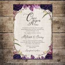 Enchanted Forest Invitation Purple Wedding Invitation Fairy Tale Wedding Invitation Purple Wedding Invitations Forest Wedding Invitations Enchanted Wedding