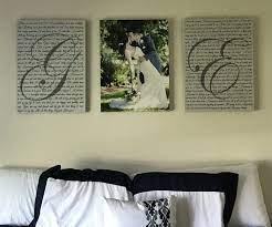 Set Of 3 Wedding Vows Canvas Anniversary Gift Canvas With Photo Custom Canvas Print Mr And Mrs Vo Wedding Vow Art Canvas Wedding Pictures Wedding Vows Canvas