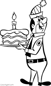 You can download in.ai,.eps,.cdr,.svg,.png formats. Ranger Smith Brings A Birthday Cake Coloring Page Coloringall