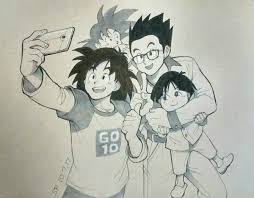 Goku Gohan Goten And Pan Dragon Ball Super Manga Dragon Ball Art Dragon Ball Z