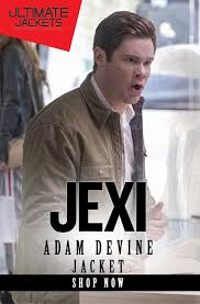 Het nieuwste model komt een onverwachte functie, jexi genaamd. Jexi Adam Devine Jacket Adam Devine Brown Bomber Jacket Brown Bomber Jacket Film Jackets Jackets