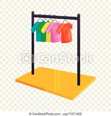 Clothes rack drawing, vector illustration. Clothes Hanging On The Rack Icon Cartoon Style Clothes Hanging On The Rack Icon Cartoon Illustration Of Clothes Hanging On Canstock