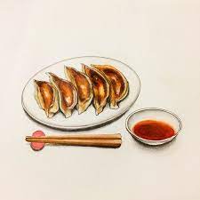 ロールキャベツな日 焼きそば 料理イラスト 夜ごはん