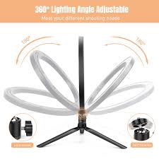Led Ring Light With Cell Phone Holder For Youtube Video And Streaming Dimmable Desktop Makeup Ring Light For Photography Lighting With 3 Light Modes And 10 Brightness Level Walmart Com Walmart Com