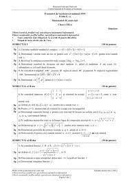 Simulare bacalaureat la matematica stiintele naturii 2019. Edu Ro Simulare Bac 20 Martie 2019 Xi Xii Matematica Subiecte Si Bareme Mate Info Stiinte Tehnologic Pedagogic Proba E C Clasa A 11 A Si Clasa A 12 A Jitaruionelblog Pregatire Bac Si Evaluarea Nationala