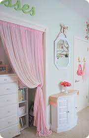 Use A Sheer Curtain Instead Of A Closet Door Small Kids Room Girl Room Girl S Room