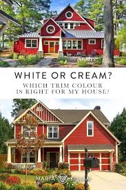White Or Cream Trim Colour For Red Houses Exterior Trim Red Houses Trim Color