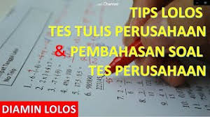 Check spelling or type a new query. Soal Matdas Tes Perusahaan Tips Lolos Seleksi Tulis Youtube