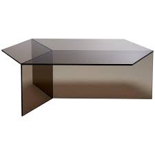 Isom Oblong Bronze Side Table Tempered Glass Bronze Side Table Side Table Glass Side Tables