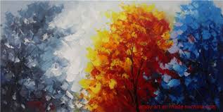 Handmade Bright Colors Landscape Oil