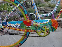 Mural Style Chain Guard Was Painted By My Friend Irma Who S A Real Artist Paint Bike Bicycle Paint Job Bicycle Painting