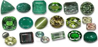 green gemstones list of green precious semi precious