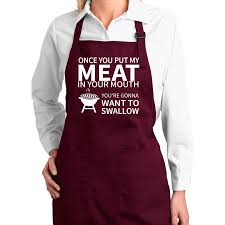 My Meat In Your Mouth Gonna Want To Swallow Funny Bbq Kitchen Cooking Apron With Pockets Kitchen Cooking Apron Graphic Apron With Pockets Walmart Com In 2021 Funny Aprons For Men