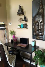 How I Created A Zen Work Area In My Small Home Zen Home Office Zen Desk Work Office Decor