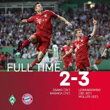 Joshua sargent (sv werder bremen) ha recibido tarjeta amarilla. Werder Bremen 2 3 Fc Bayern Munchen Full Highlight Video Dbf Pokal 2019