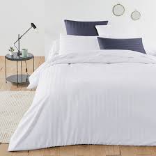 Housses de couette pour enfants: Housse De Couette En Satin De Coton Raye La Redoute Interieurs La Redoute