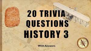 Read on for some hilarious trivia questions that will make your brain and your funny bone work overtime. 20 Trivia Questions History No 3 Youtube