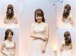 高雄新秘 wedding hairstyle 緞帶編髮公主頭 新秘推薦 丸子頭造型 高盤髮造型 新娘造型 新娘髮型 編髮造型 c型瀏海 one shoulder