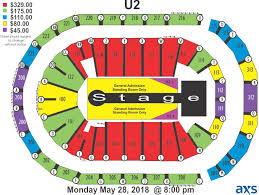 Infinite Energy Arena Seating Chart U2 Elcho Table