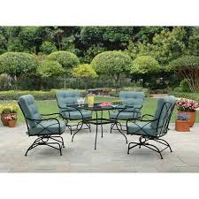 Better Homes And Gardens Seacliff 5pc Dining Set Teal Walmart Com Better Homes And Gardens Outdoor Patio Set Outdoor Dining Set