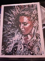Charlotte Flair signed art print Paintings