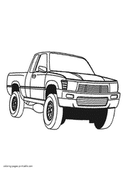 The following are steps require to step 1: Pickup Truck Coloring Pages Free Printable Pictures 60