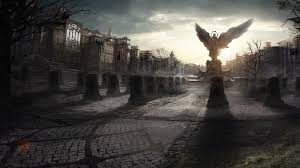 Angel Statue In A Destroyed City Desktop Wallpapers 1600x900 When most anime fans think of anime featuring destroyed hometowns, the first show to come to mind is the wildly popular attack on titan. destroyed city desktop wallpapers 1600x900