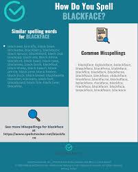 But america has forgotten that. Correct Spelling For Blackface Infographic Spellchecker Net