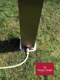 Aufbauweise Wasserzapfsaulen Aus Edelstahl Cortenstahl Und Aluminium Pulverlack Beschichtet Wasserzapfsaule Cortenstahl Wasserzapfsaule Garten