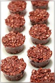 Petites Bouchees Au Chocolat Au Riz Souffle Chocolat Au Riz Souffle Recette Bonbon Riz Souffle