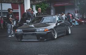 Black and blue coupe with flames digital wallpaper, machine, nissan. Wallpaper Nissan Black Skyline Japan Jdm Tuning Silvia R34 Low R33 R32 Images For Desktop Section Nissan Download