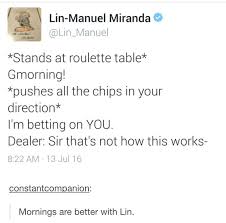 I Should Get A Twitter Just For This Lin Manuel Hamilton Lin Manuel Miranda Lin Manuel Miranda