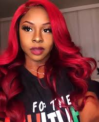 Short red hair with a touch of black looks great, when you get it styled in layers or asymmetrical chops. Hairstyle Ideas For Black Women 777 Black Woman Red Hair Fire Red Hair Red Weave Hairstyles