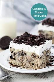 This Oreo Poke Cake Is Easy To Make Absolutely Delicious Recipe Oreo Cake Recipes Moist Vanilla Cake Oreo Poke Cake Recipe