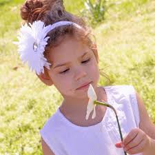 My Lello Girls Daisy Flower Headband Pink