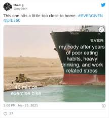 The meme is a type of bait and switch using a disguised hyperlink that leads to the music video. People Are Cracking Up At These 30 Memes About The Ship Stuck In The Suez Canal Bored Panda