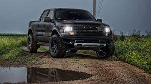Wallpaper Ford Raptor Black Pickup Front View 1920x1080 Full Hd 2k Picture Image