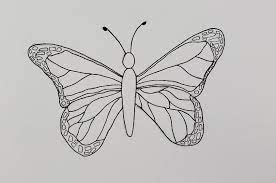 Butterflies are a wonderful drawing subject—their wings have a certain pattern that can be reduced to a few rules. How To Draw A Butterfly Easy Marker Drawing Art By Ro