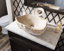 870 galaga beige marble vessel sink