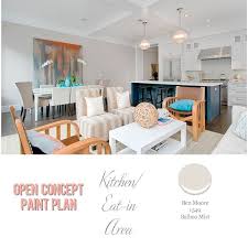 Foolproof Paint Selections For An Open Concept Floor Plan Paint Colors Benjamin Moore Balboa Mist Living Room Paint