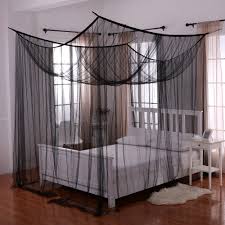 Acme 02084f sunburst full canopy bed. Black Palace 4 Post Bed Sheer Mosquito Net Panel Canopy Walmart Com Walmart Com