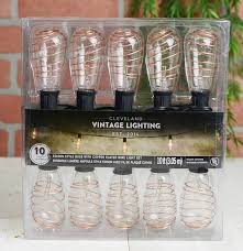 Cleveland Vintage Lighting Copper Plated Edison Bulb Light Set 10 F Save On Crafts