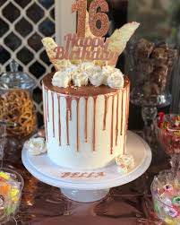 Come see our unique cake gifts! Rose Gold Simple Sweet 16 Cakes Novocom Top